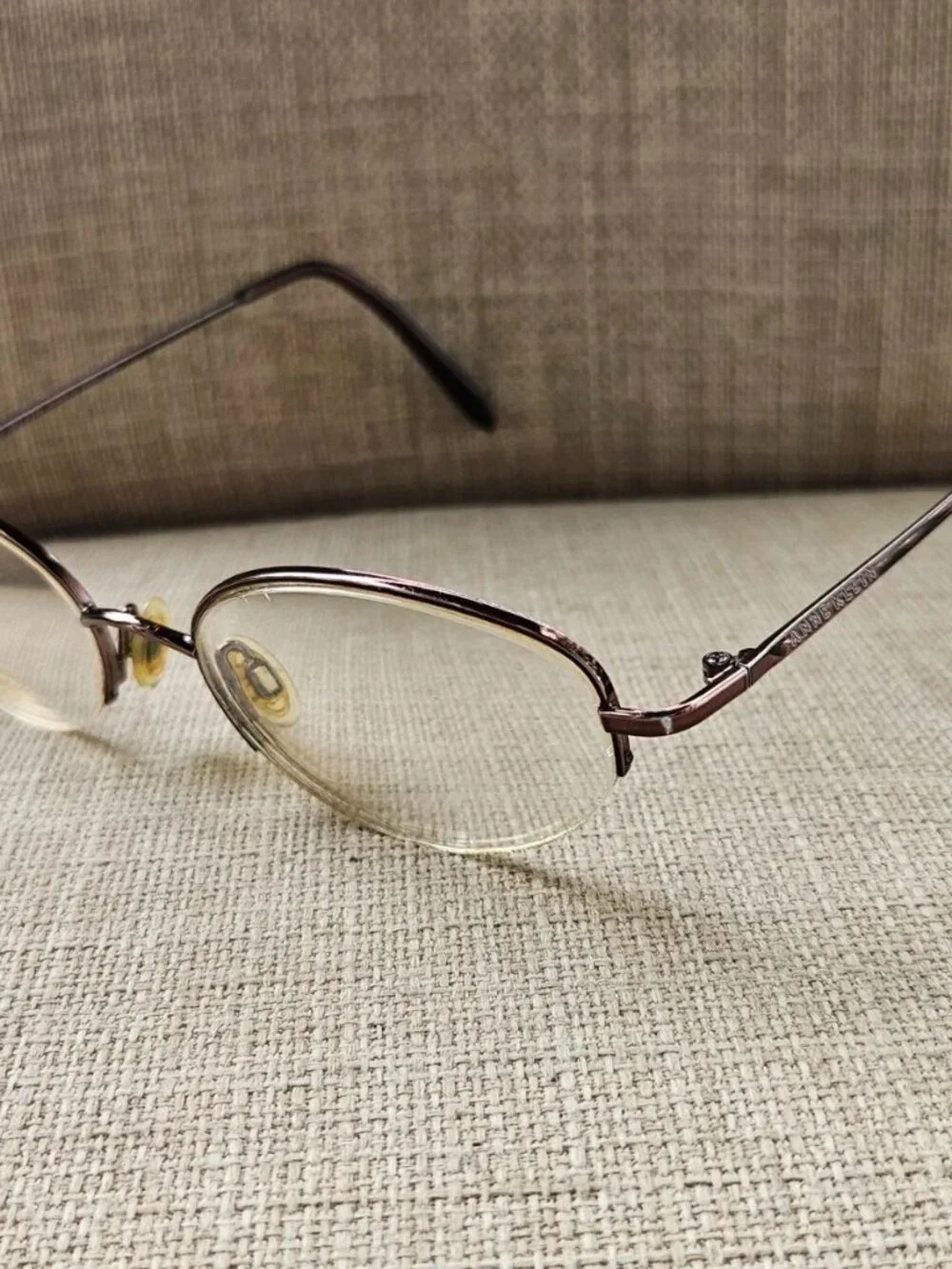 Anne Klein Women Glasses Frame Half Rim Eyewear 9054 Eyeglasses Brown To